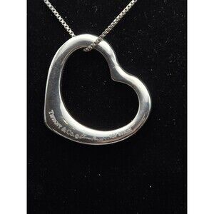 Tiffany & Co. Elsa Peretti Open Heart Pendant Necklace